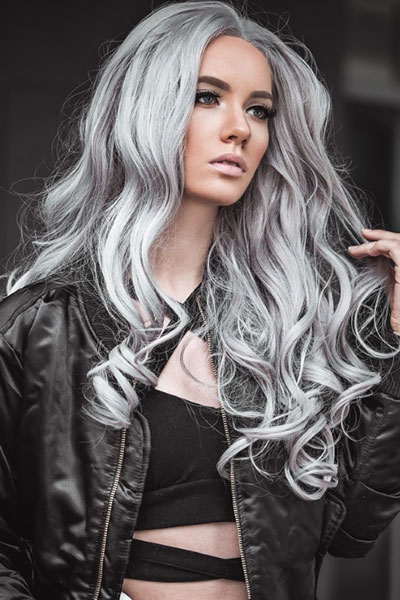 Silver Grey & Ice Blonde Hair Colour, hair salon, Teddington