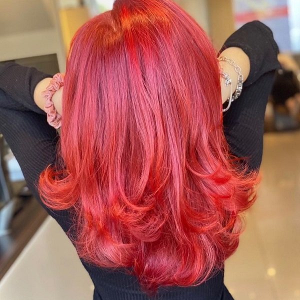 RED HAIR COLOURS AT HEADFIRST SALON IN LEEDS